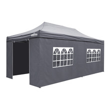 Sealey DG175 Dellonda Premium 3x6m Pop-Up Gazebo & Side Walls, PVC Coated, Water-Resistant Fabric with Carry Bag, Rope, Stakes & Weight Bags - Grey