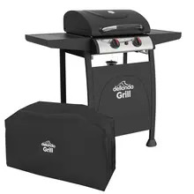 Sealey DG227 Dellonda 2 Burner Gas BBQ Grill with Piezo Ignition, Thermometer & Cover