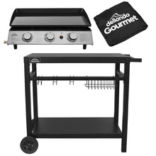 Sealey DG250 Dellonda 3 Burner Portable Gas Plancha, Cover & Trolley