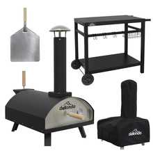 Sealey DG258 Dellonda Wood-Fired Pizza Oven, Pizza Peel, Cover & Plancha Trolley 14