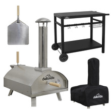 Sealey DG259 Dellonda Wood-Fired Pizza Oven, Pizza Peel, Cover & Plancha Trolley 14