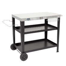 Sealey DG263 Dellonda Plancha Trolley with Utensil Holder - Stainless Steel Top