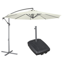 Sealey DG271 Dellonda Banana Parasol with Cover & Base 3m - Cream