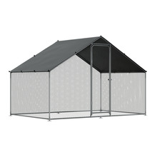 Sealey Dellonda Walk-In Galvanized Steel Chicken Run with Roof Cover & PVC Coated Chicken Wire