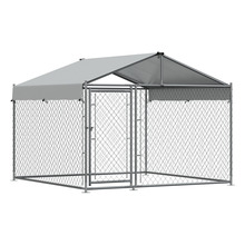 Sealey Dellonda Galvanised Steel Dog Kennel with Roof Cover & Chain Link Fencing