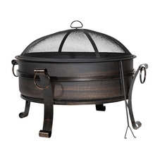 Sealey DG42 Dellonda 76cm Deluxe 2-in-1 Outdoor Fire Pit & Coffee Table Antique Bronze Effect