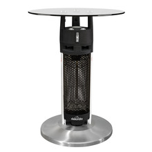 Sealey DG62 Dellonda Bistro Table with 1200W Heater, 65cm, Black/Stainless Steel