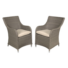 Sealey Dellonda Chester Rattan Wicker Outdoor Garden Dining Chairs 2pc