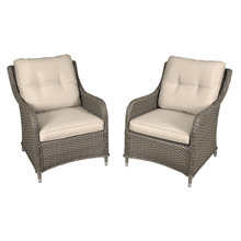 Sealey Dellonda Chester Rattan Wicker Outdoor Armchairs 2pc