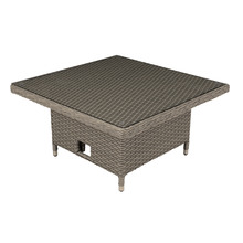 Sealey Dellonda Chester Rattan Wicker Adjustable-Height Outdoor Dining Table