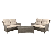 Sealey DG88 Dellonda Chester Rattan Wicker Outdoor Lounge Set 3pc