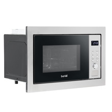 Sealey DH197 Baridi Integrated Microwave Oven with Grill 25L Capacity 900W - Stainless Steel