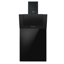 Sealey DH210 Baridi Angled Chimney Cooker Hood with Carbon Filters, LED Lamp & Splashback - Black Glass
