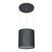 Baridi Round Island Cooker Hood 35cm - Black