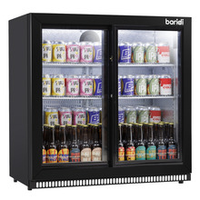 Sealey DH273 Baridi Back Bar Drinks Fridge/Cooler with Double Sliding Doors, 190L Capacity