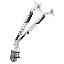 Sealey DH27 Dellonda Adjustable Double Monitor Arm with 360� Rotation - White