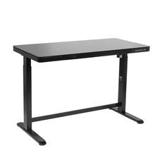 Sealey Dellonda Single Motor Ultra-Quiet Electric Desk with Control Panel, USB Port & Drawer - Black Desktop