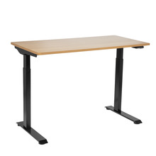 Dellonda Single Motor Ultra-Quiet Adjustable-Height Electric Sit/Stand Desk - Oak Desktop