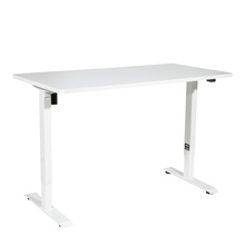 Sealey DH67 Dellonda Single Motor Ultra-Quiet Adjustable-Height Electric Sit/Stand Desk - White Desktop