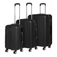 Sealey DL11 Dellonda Lightweight ABS Luggage Set with TSA Lock - Black