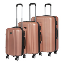 Sealey DL125 Dellonda Lightweight ABS Luggage Set with TSA Lock - Rose Gold