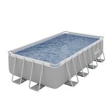 Dellonda Deluxe Steel Frame Swimming Pool with Filter Pump 18ft