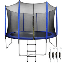 Sealey DL95 Dellonda Heavy-Duty Outdoor Trampoline with Safety Enclosure Net, Anchors & Ladder 12ft