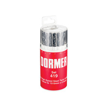 Dormer DORSET419 A191 No.419 Metric HSS Drill Set of 19 1.0-10.0 x 0.5mm