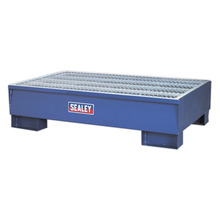 Sealey DRP10 Steel Barrel Bund/Spill Pallet 1340 x 800 x 335mm