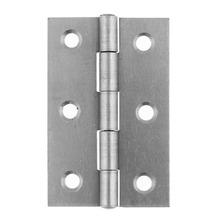 Eclipse 76 mm 1838 Pattern Steel Fixed Pin Butt Hinge 1 Pair - Satin Chrome Silver - J61560