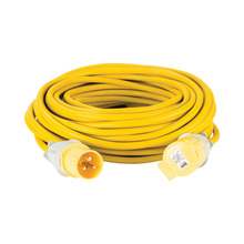 Defender Extension Lead Yellow 2.5mm2 16A 25m - 110V