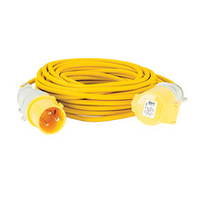 Defender Extension Lead Yellow 2.5mm2 32A 14m - 110V