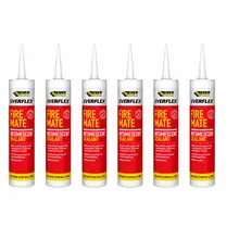 Everbuild 486028x6 FireMate Intumescent Sealant White 295ML x 6