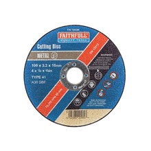 Faithfull Metal Cut Off Disc 100 x 3.2 x 16mm
