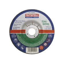 Faithfull Depressed Centre Stone Cut Off Disc 100 x 3.2 x 16mm