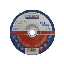 Faithfull Depressed Centre Metal Cutting Disc 180 x 3.2 x 22.23mm