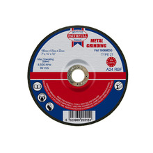 Faithfull Depressed Centre Metal Grinding Disc 180 x 6.5 x 22.23mm