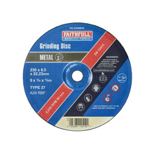 Faithfull Depressed Centre Metal Grinding Disc 230 x 6.4 x 22.23mm