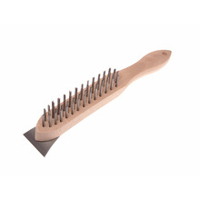 Faithfull 580/4S Lightweight Scratch Brush with Scraper - 4 Row