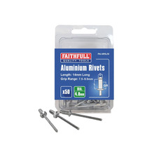 Faithfull Aluminium Rivets 4.8 x 14mm Long Pre-Pack of 50