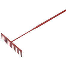 Asphalt Rake 16 Flat Teeth - Tubular Steel Shaft