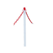 Faithfull Plastic Post for Chain - White