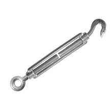 Faithfull Straining Screw 8mm Hook & Eye Galvanised 104mm (Pack 2)