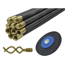 Universal Drain Clean Set (10 x Rods Plunger & Worm)