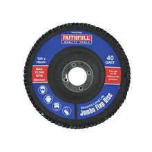 Faithfull Abrasive Jumbo Flap Disc 100mm Coarse