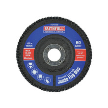 Faithfull Abrasive Jumbo Flap Disc 100mm Medium