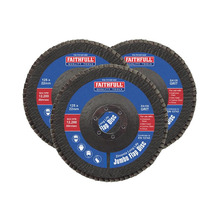 Zirconia Abrasive Jumbo Flap Disc 125 x 22mm 120 Grit (3 Pack)