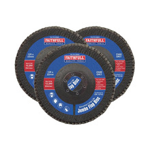 Zirconia Abrasive Jumbo Flap Disc 125 x 22mm 80 Grit (3 Pack)