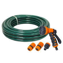 PVC Garden Hose 20m with Fittings & Spray Gun