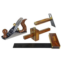 Plane & Woodworking Set of 4 in Wooden Box